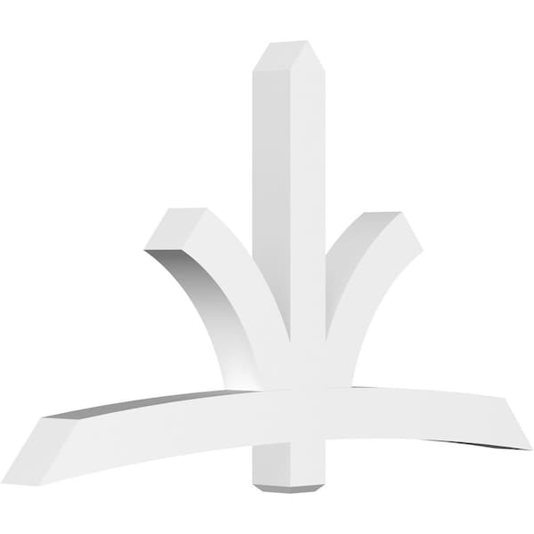 Ekena Millwork Davenport Architectural Grade PVC Gable Bracket, 84"W x 49"H x 6"D x 6"F, 14/12 Pitch GBP084X49X0606DAV00 - main